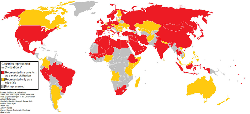 Illustration for article titled Every Country That Has Ever Been In The Civilization Games